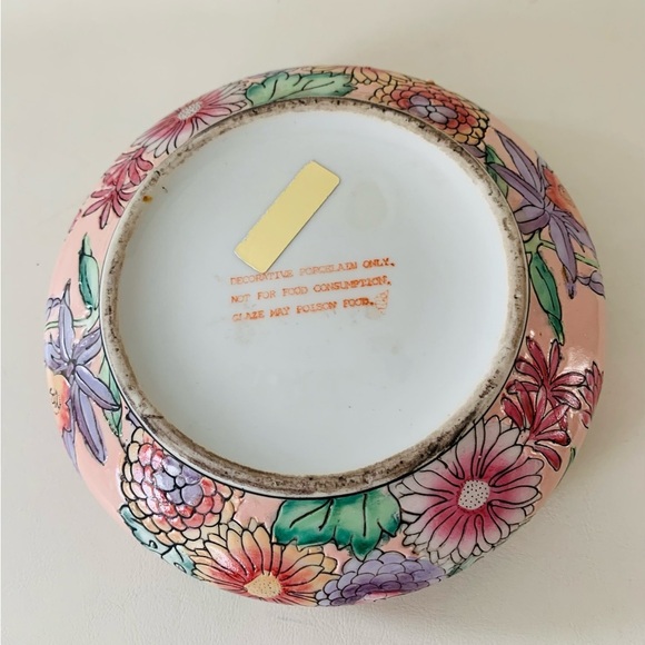 Antique porcelain hand made Floral Decorative Multicolor Candy dish - Picture 5 of 8